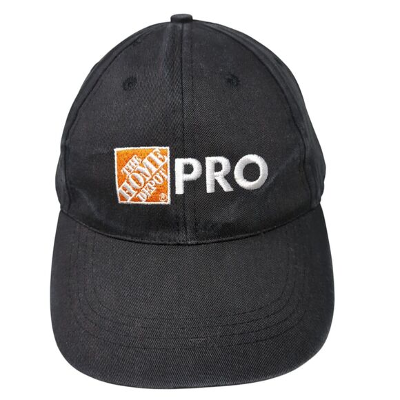 The Home Depot Pro Strapback Hat Black One Size Adjustable Embroidered BDA - Picture 1 of 8